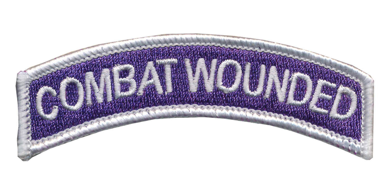 Combat Wounded - Military Merit Embroidered TAB - Military Merit - US Army- USMC