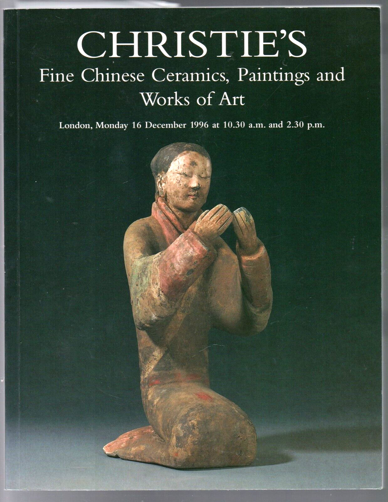 CHINESE Ceramics Paintings CHRISTIE'S 1996 London Sancai Pottery Cloisonné Jade