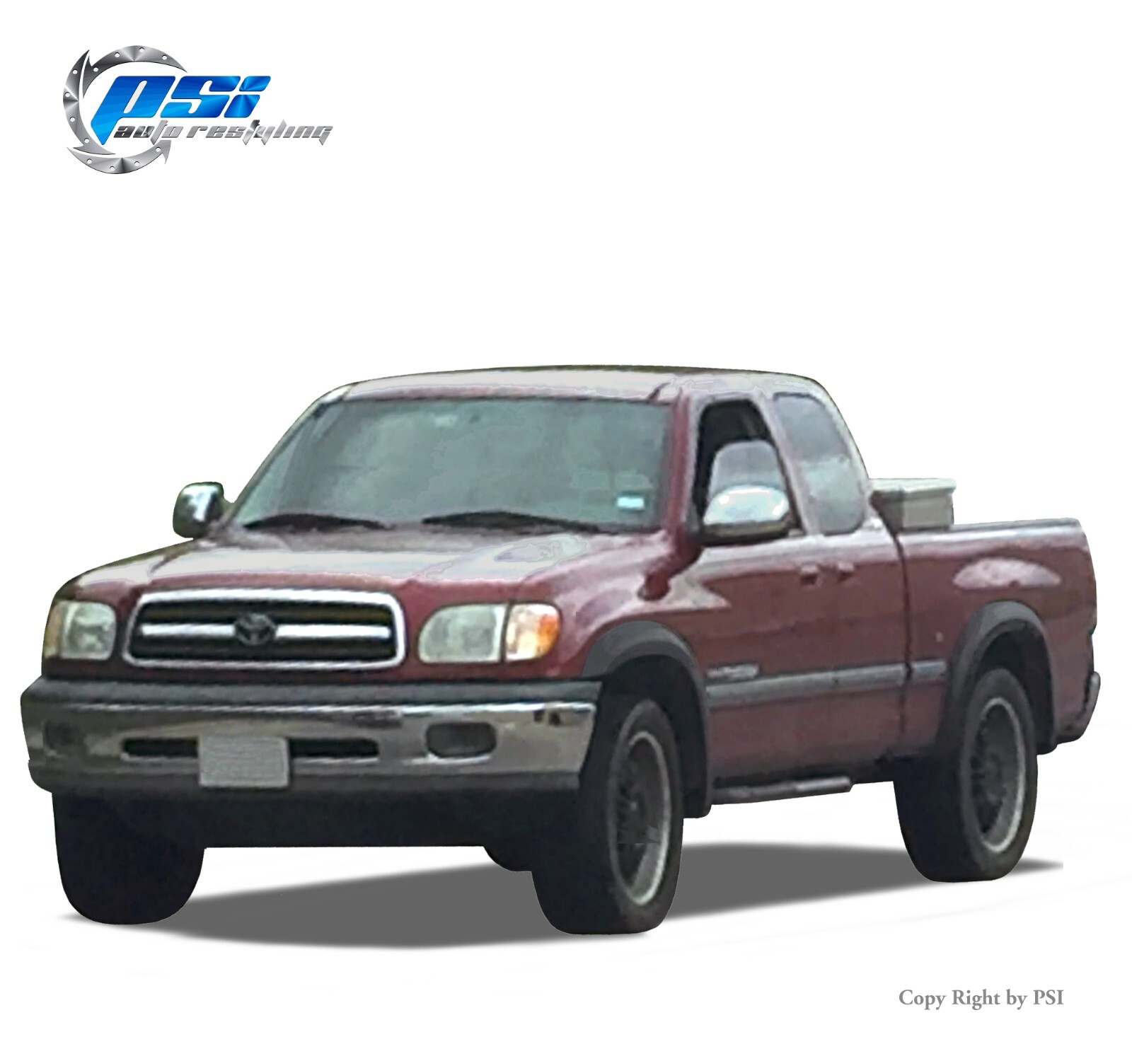 Extension Style Fender Flares Fits Toyota Tundra 2000-2006 Sand Blast Textured