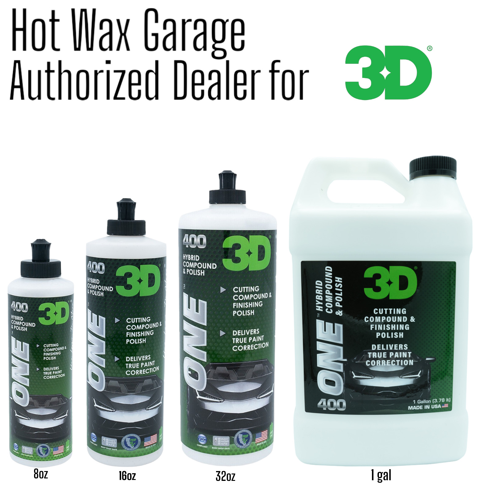 3D One Scratch & Swirl Remover - One Step Paint Correction