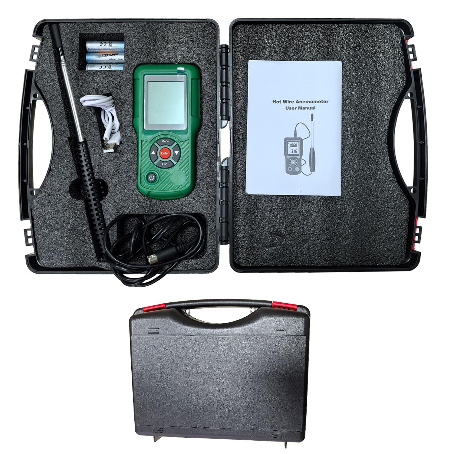 Professional Hot Wire Anemometer – Wind Speed Meter & Air Flow Measurement