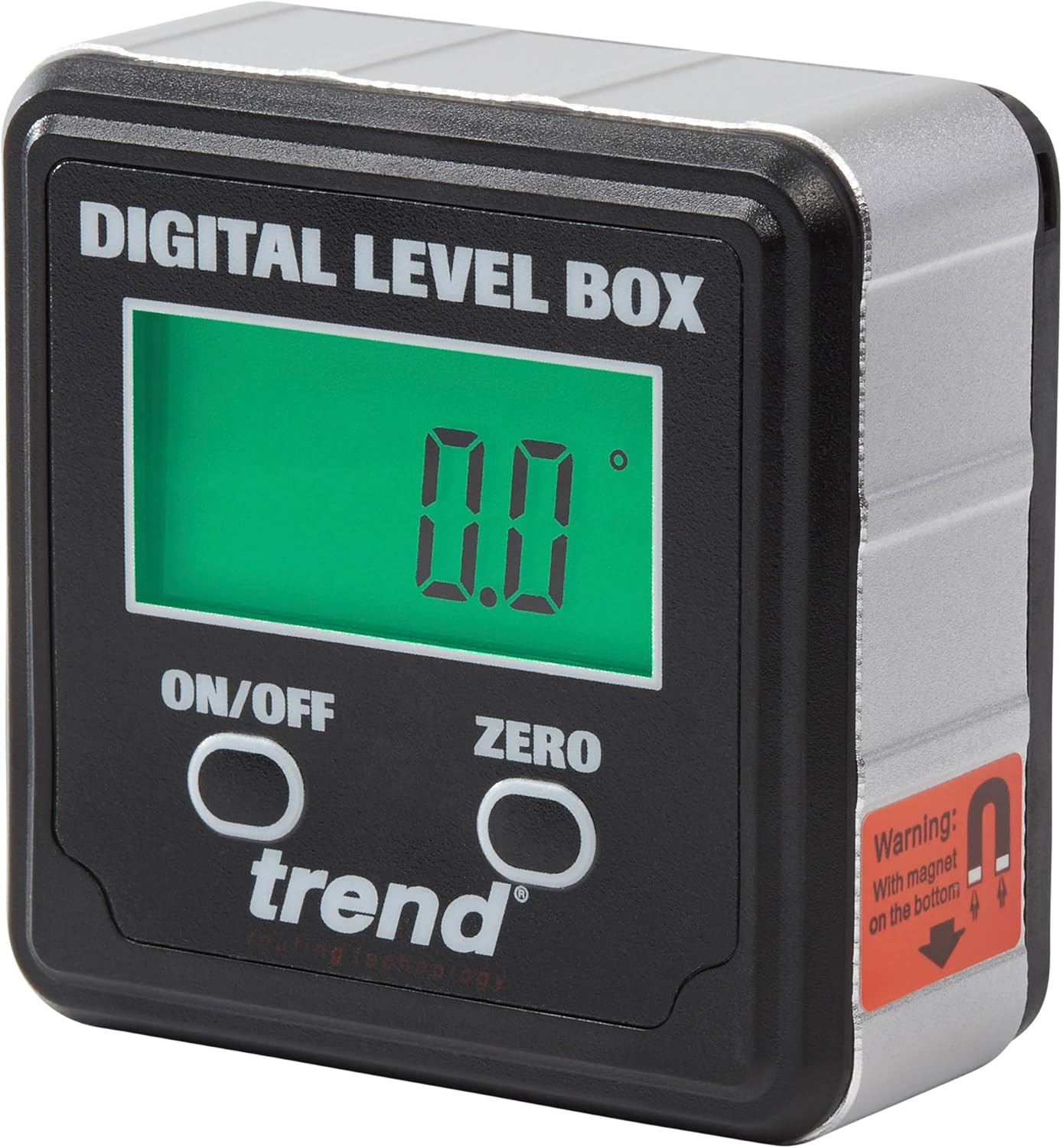 Trend Digital Level Box and Angle Finder, Magnetic Base and Backlit LCD Display