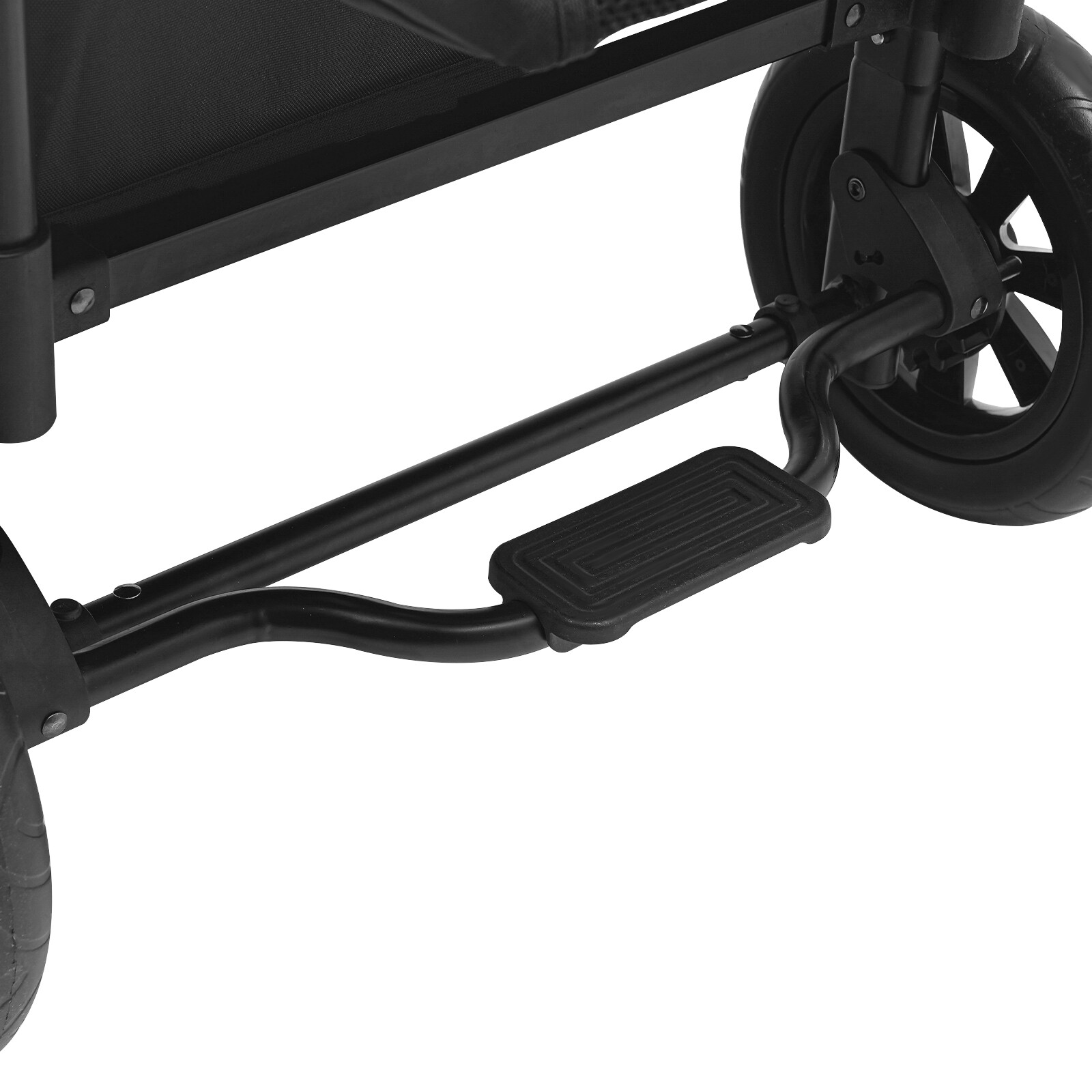 2 Kids Wagon Cart 2-Seat Stroller Wagon Collapsible Quad with Canopy For Travel