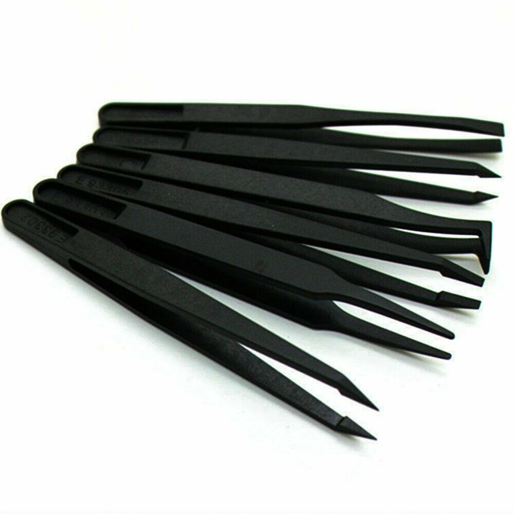 Antistatic Plastic Tweezers Set Heat Resistant Tweezer for Earmold Lab for IEM