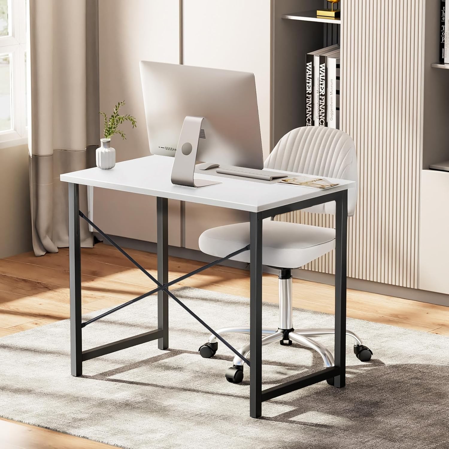 Sweetcrispy Computer Desk, Small Office 32 Inch Writing Work Study Student