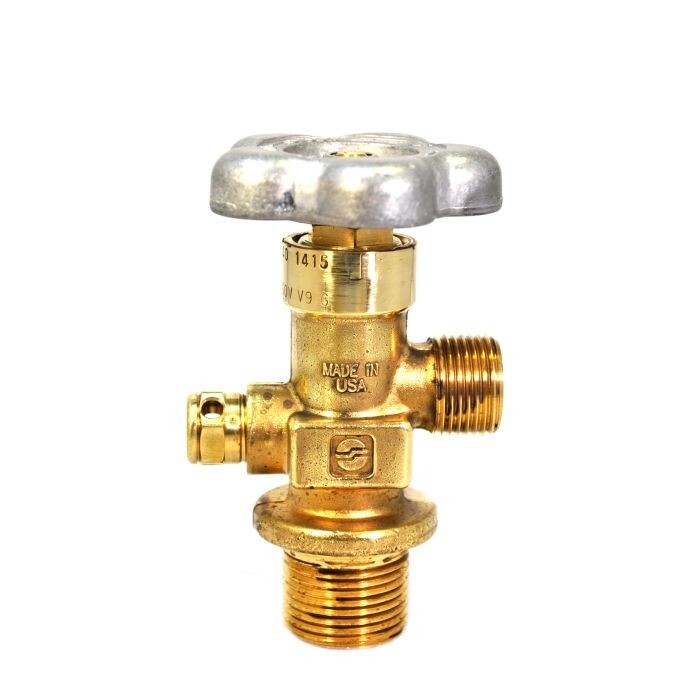 Sherwood Cylinder Valve, CGA540, 3/4 UNF, 3000CG1, Aluminum Hand Wheel