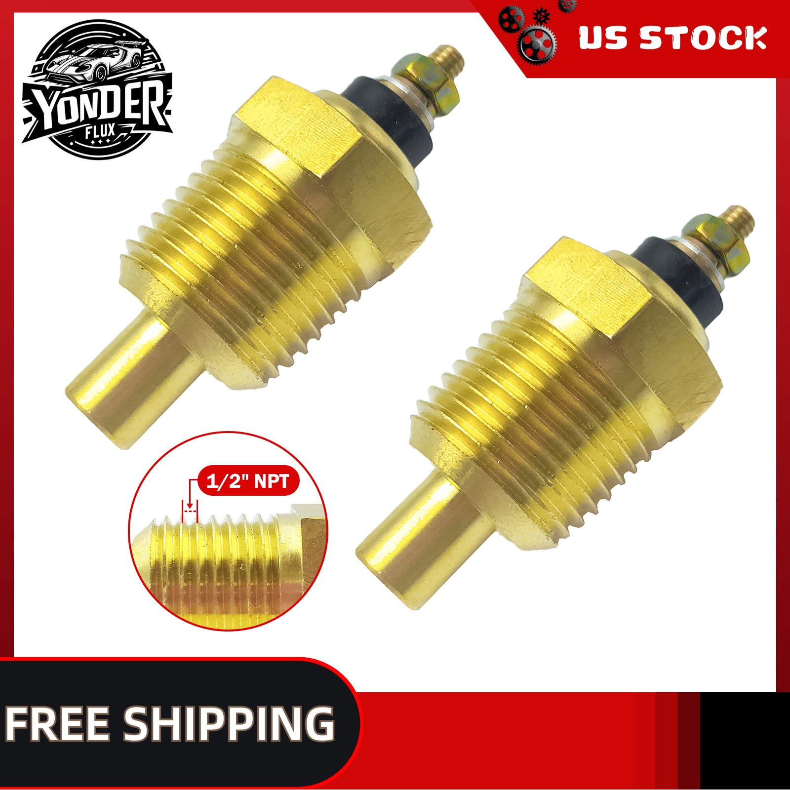 17-04184 2PCS For Peterbilt 378 379 387 Kenworth Oil Temperature Sensor 140401