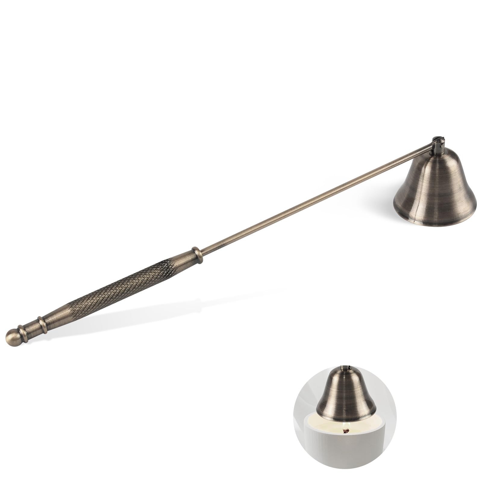 Candle Extinguisher with Long Handle, Metal Wick Snuffer Candle Snuffer Acces...