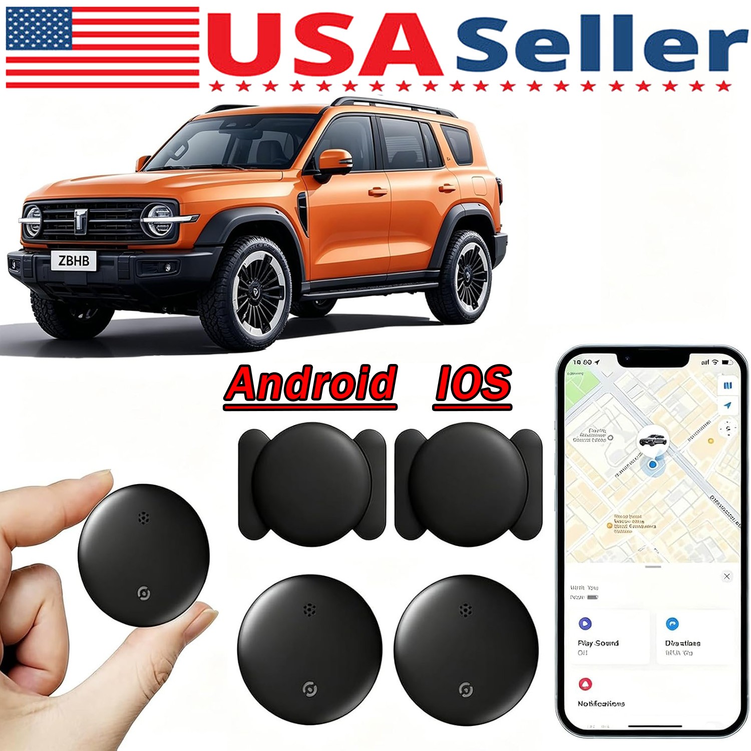 GPS Tracker for Vehicles Car Tracking Device,Mini Hidden for iPhone Android