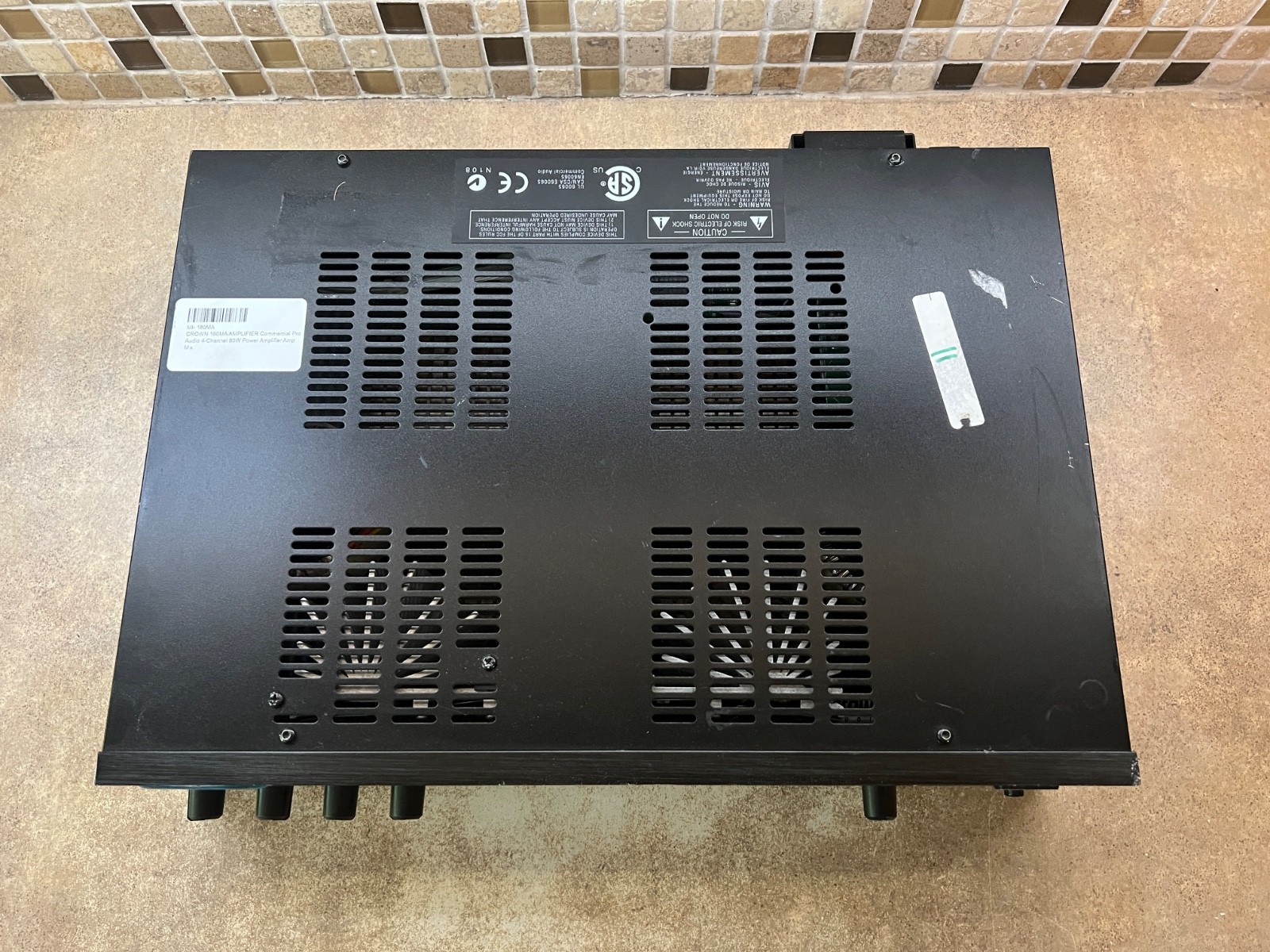 CROWN 180MA G180MA Commercial Pro Audio 4-Channel 80W Amp Mix Power Amplifier