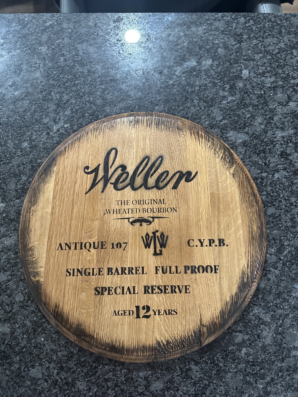 Buffalo Trace Distillery ( Weller 12 Yr)KY Bourbon Barrel Whiskey Head / Top 21”