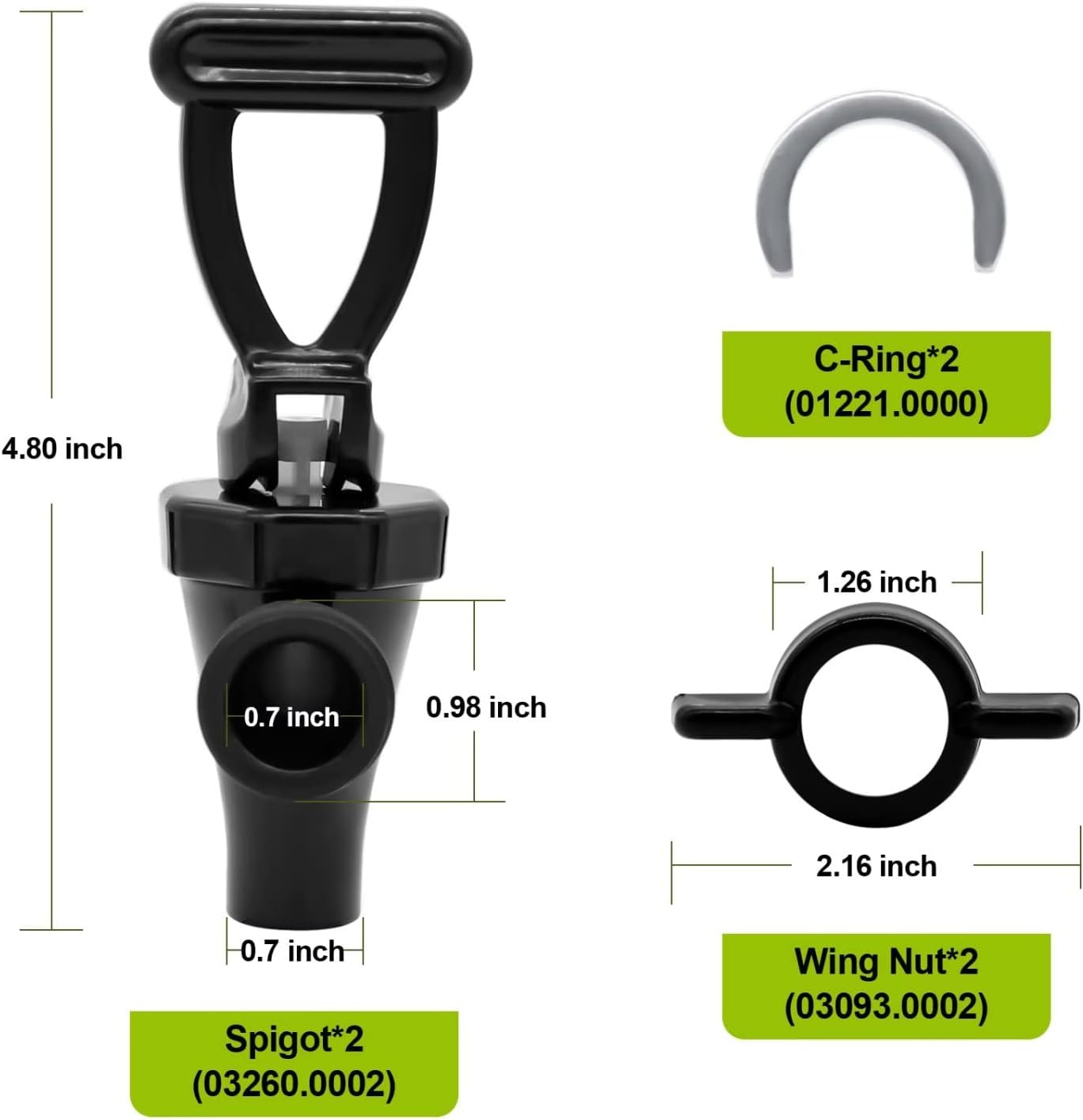 03260.0002 Replacement Faucet Kit for Tea Dispenser, Spigot Replacement for Tea