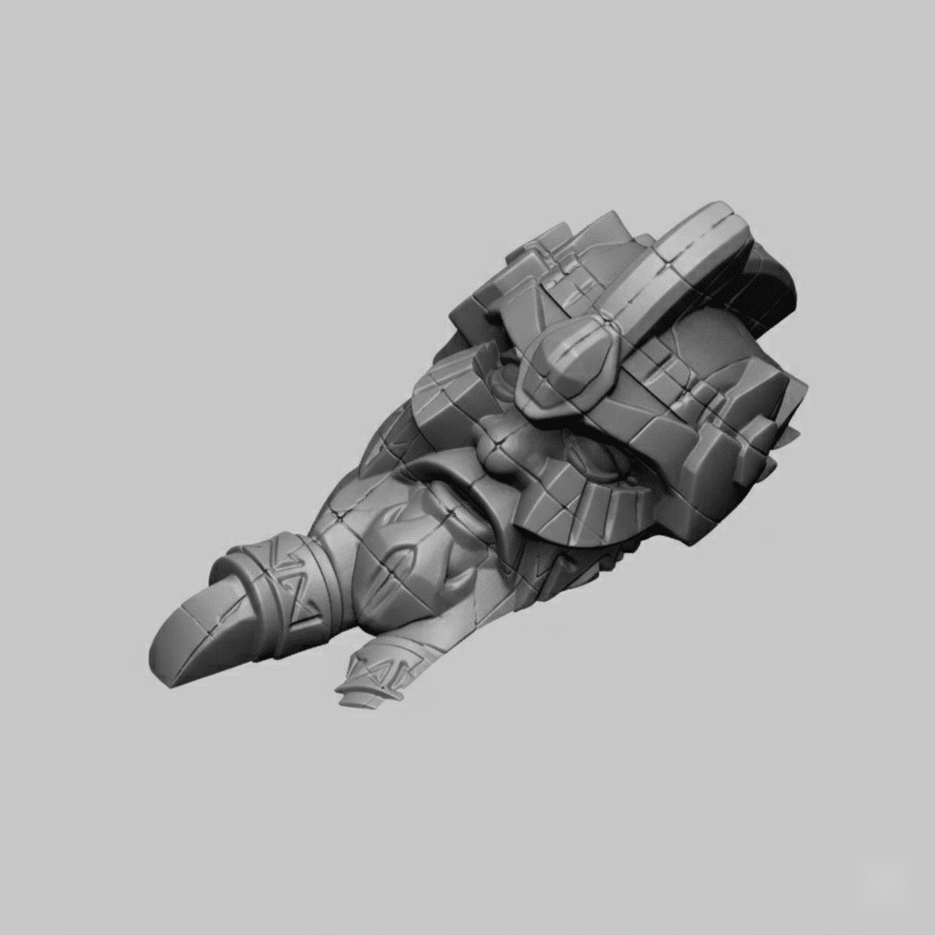 Dwarven Statue Head 28mm DND Scatter Terrain | Tabletop Wargaming Scenery for Wa