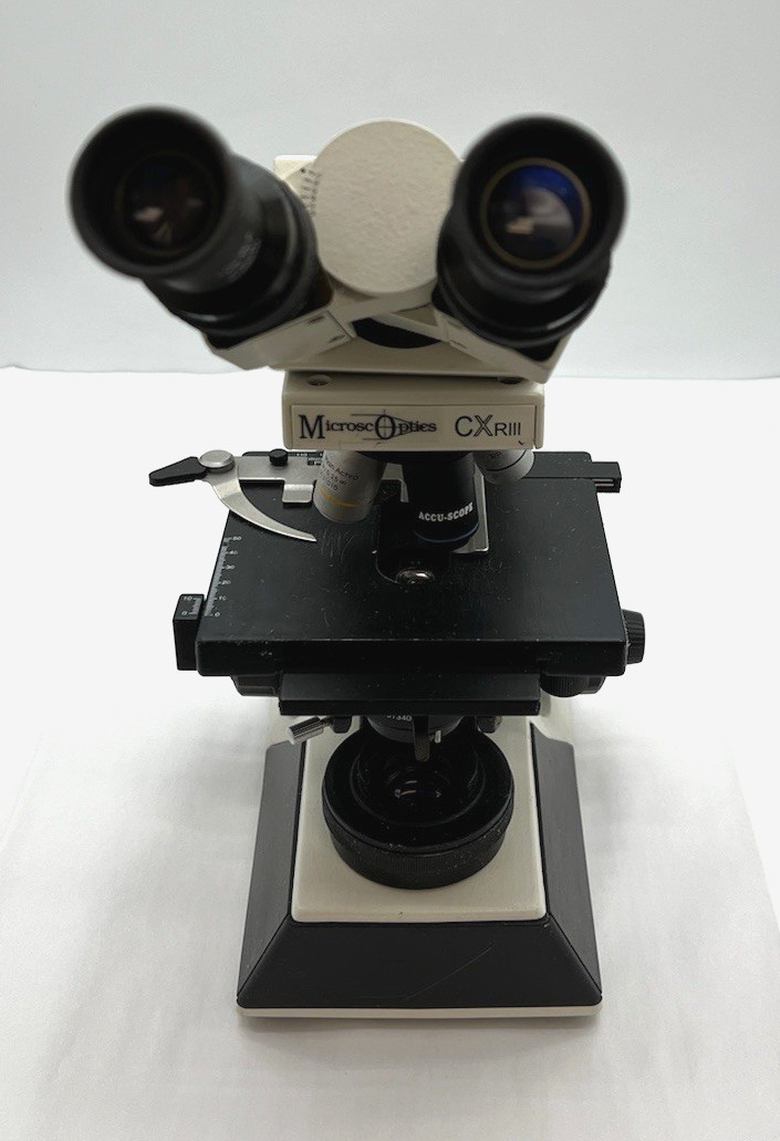 LABOMED CXRIII BINOCULAR MICROSCOPTICS LABORATORY MICROSCOPE 4 OBJECTIVES