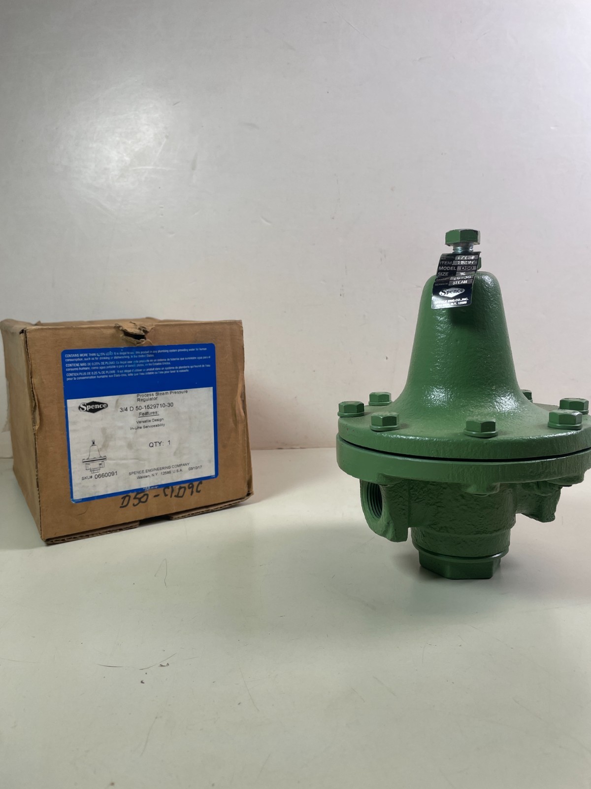 Spence 3/4" D50 10-30PSI Process Steam Pressure Regulator D50-C1D9C D50-15297