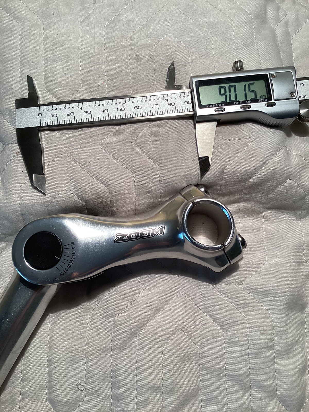 Zoom Quick Comfort Adjustable Stem 90mm Silver