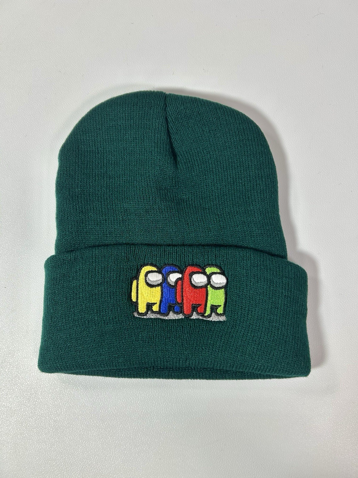 Among Us Kids’ Dark Green Beanie Hat Astronauts