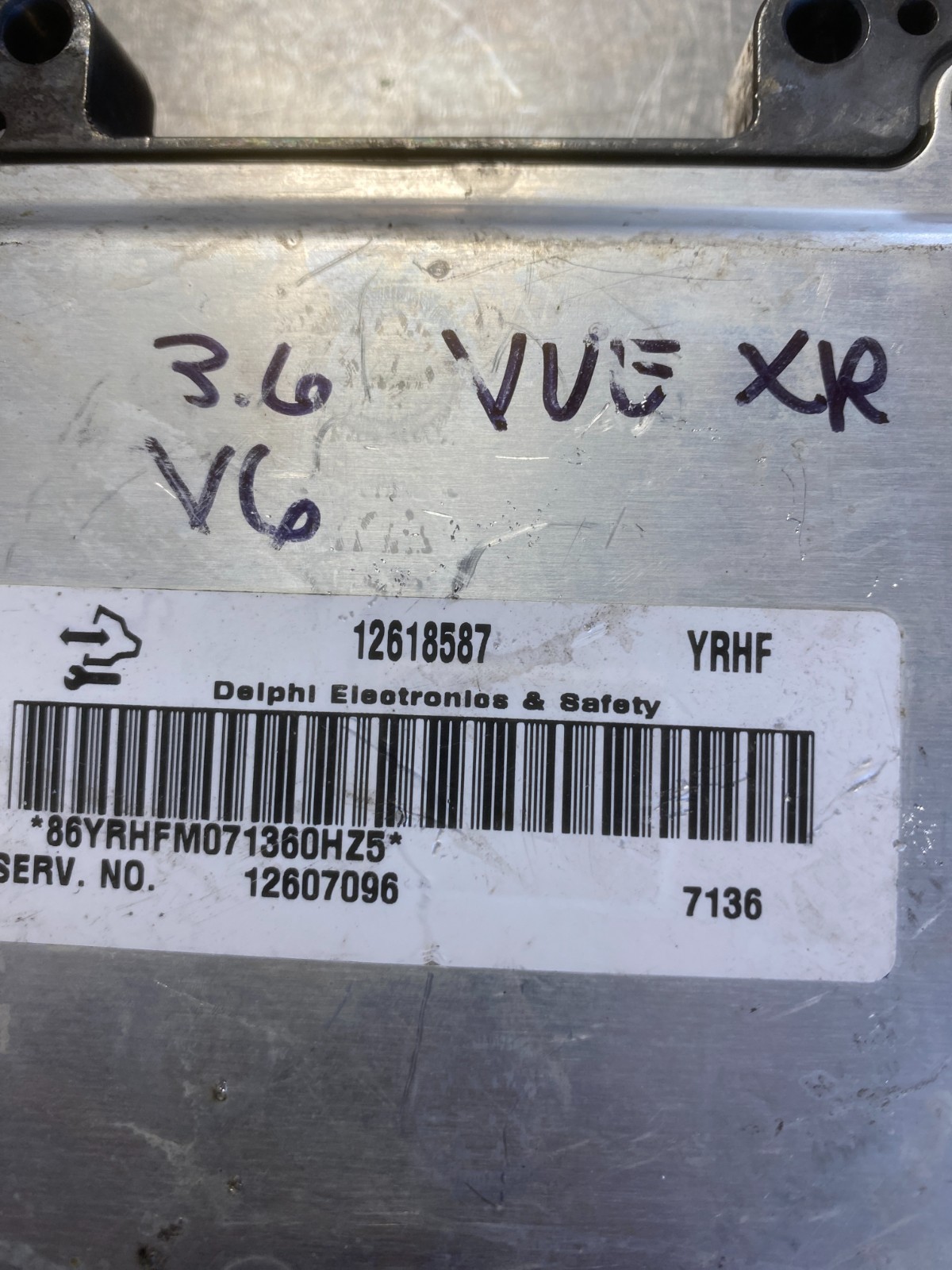 2008 09 2010 Saturn Vue 3.6 Engine Computer Control Module ECM ECU OEM 12618587