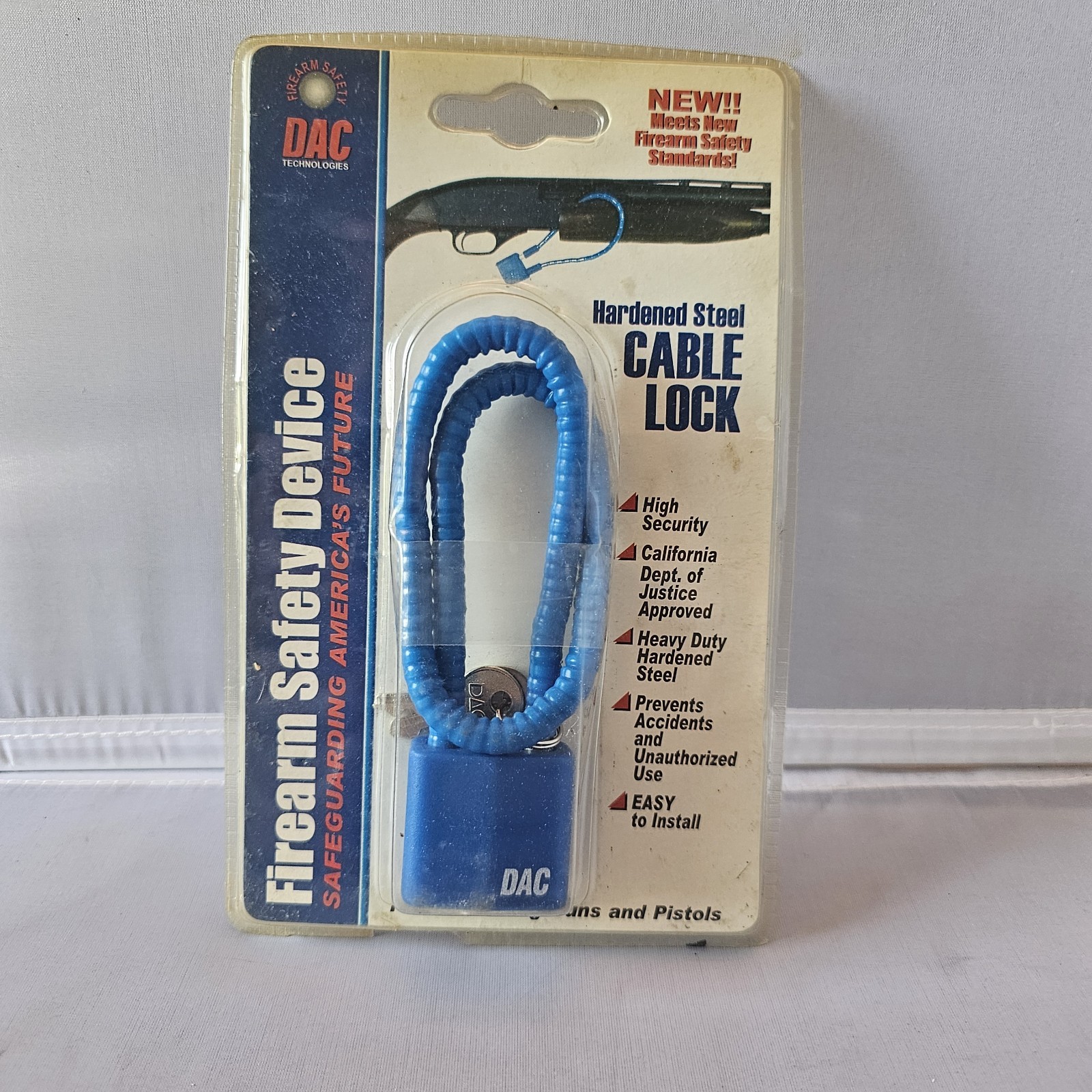 DAC Hardened Steel 15" Cable Gun Lock Firearm Safety Device Factory Sealed CL551