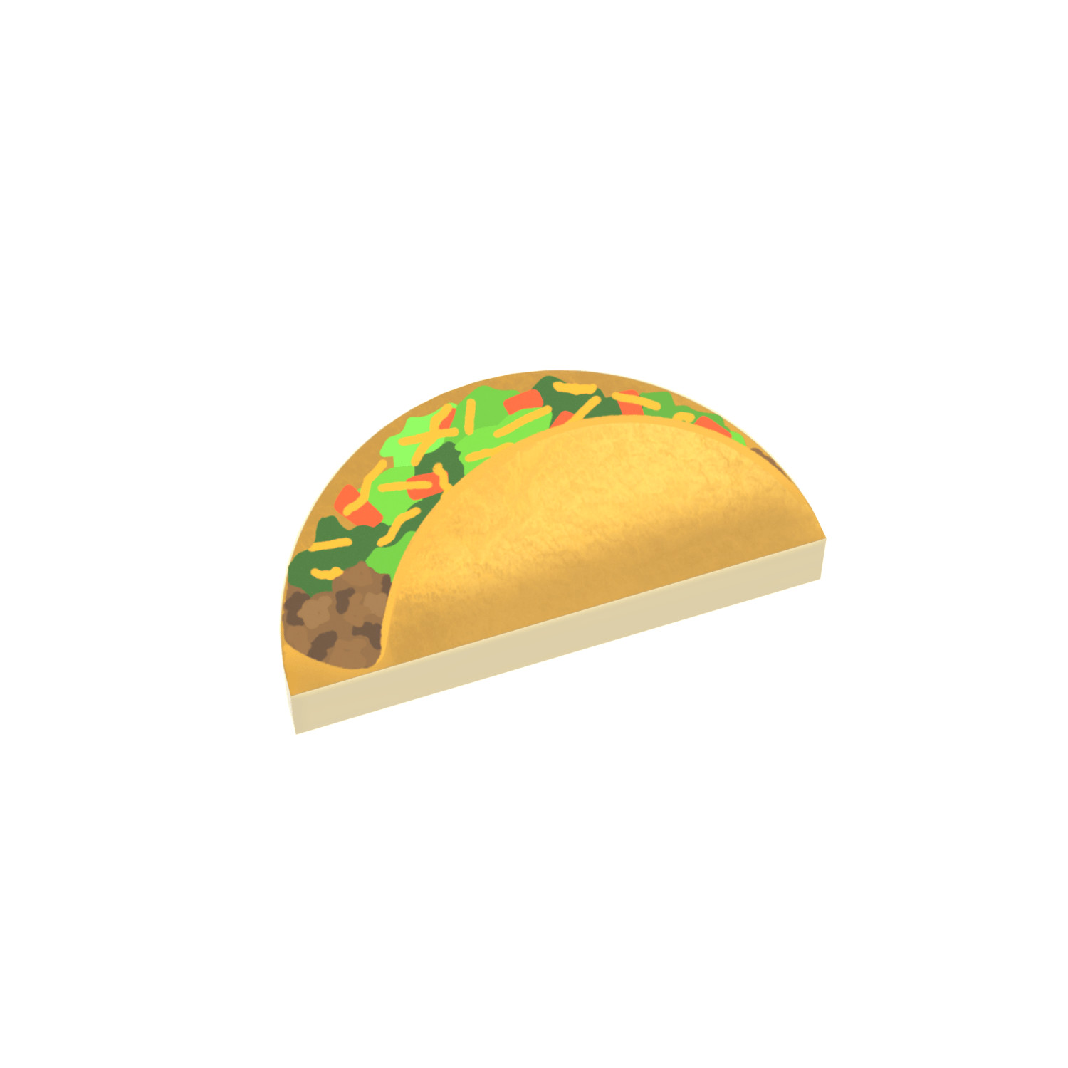 Taco - Mexican Food - Custom Printed -  Minifig Brick City AFOL
