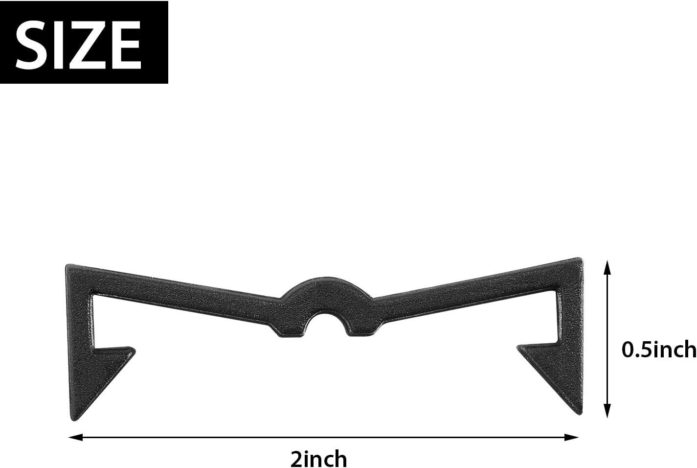 Set of 200 Durable Black Plastic Pegboard Clips - Easy Install & Adjustable