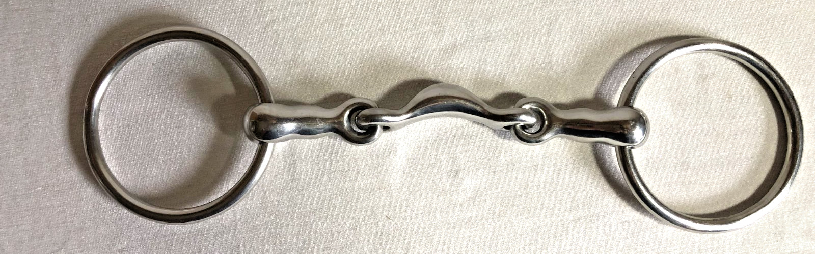 Toklat Loose Ring Quarter Moon Snaffle Bit 5" Half Moon