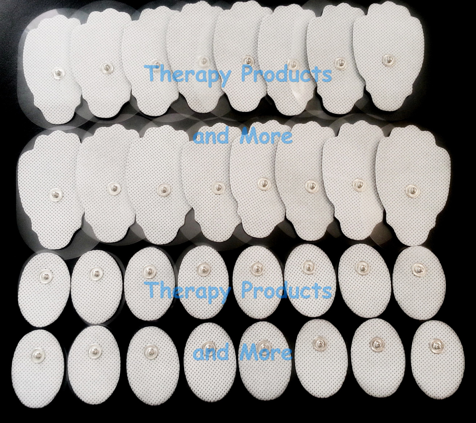 REPLACEMENT ELECTRODE PADS (16 LG + 16 SM OVAL) FOR PALM / ECHO DIGITAL MASSAGER