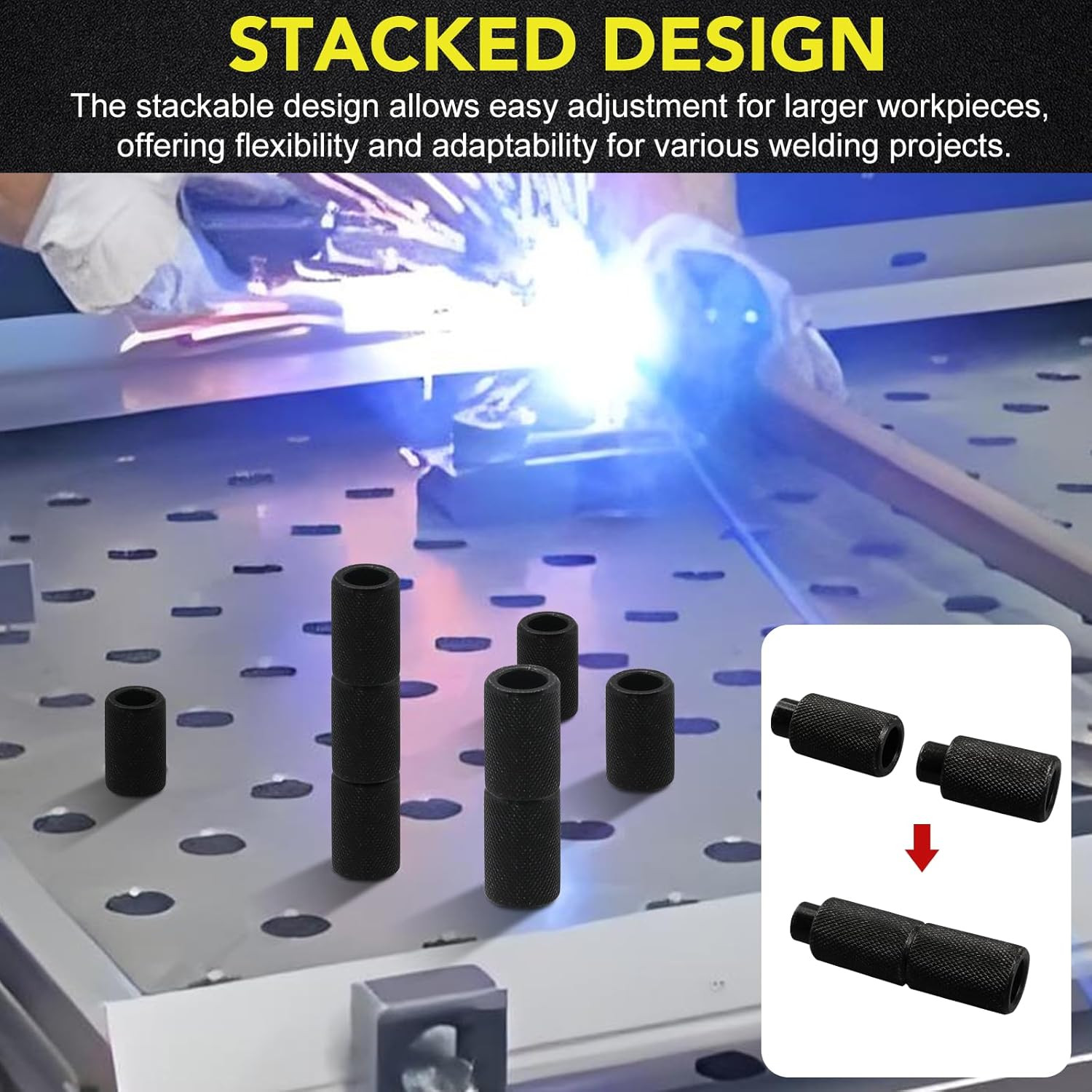 12 Pcs 5/8" X 2" Welding Table Locating Pins, Quick Setup Fixture Table Clamps
