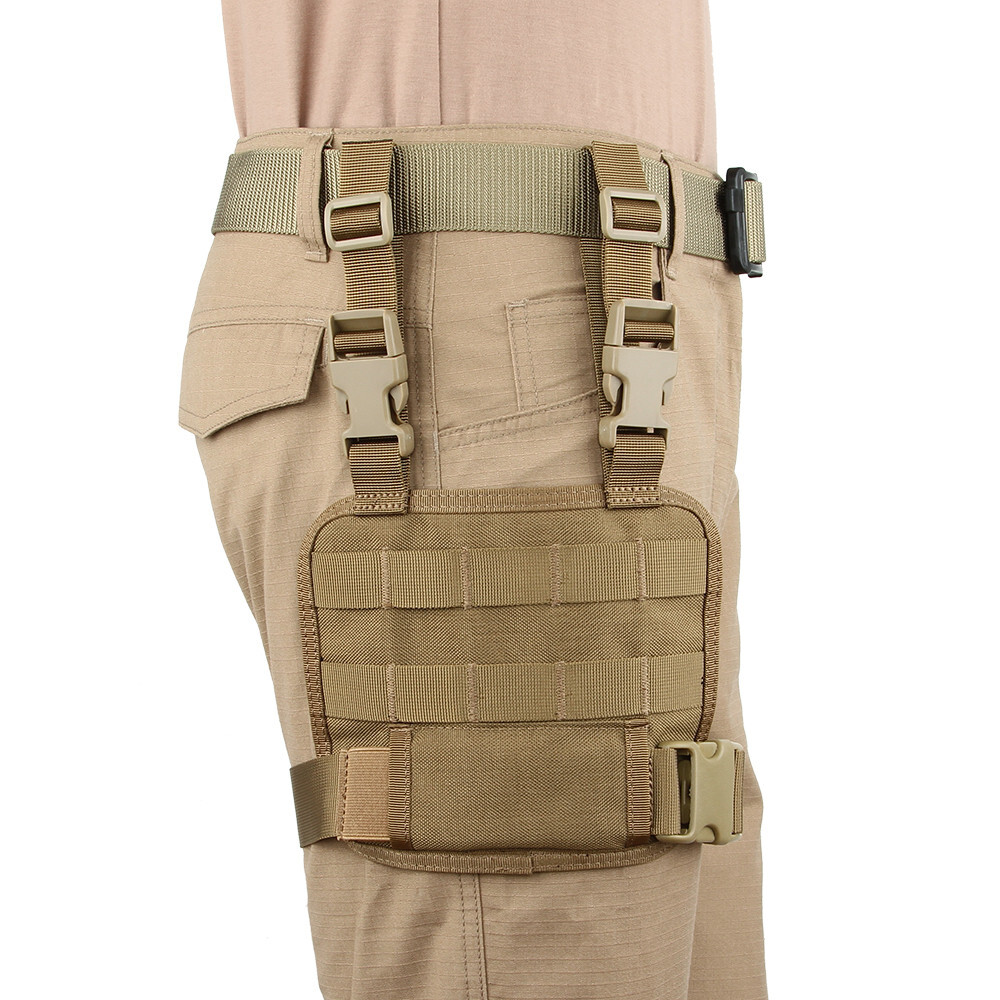 Tactical Drop Leg Platform MOLLE Thigh Rig Panel Paintball Airsoft Pistol Holder