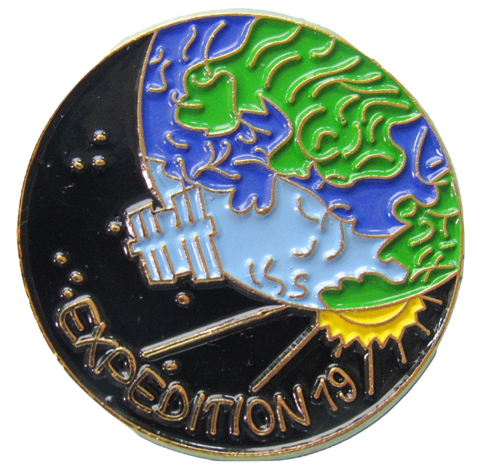 NASA PIN vintage INTERNATIONAL SPACE STATION ISS Expedition 19