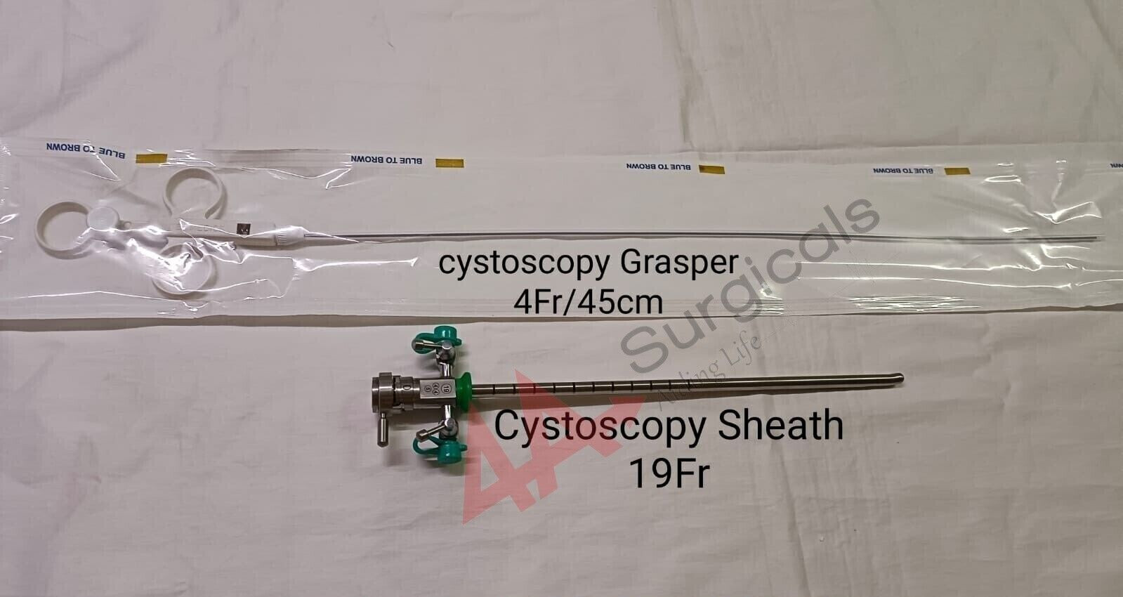 4A Cystoscopy Sheath With Oburator size 19Fr + Cystoscopy Grasper 4fr/45cm
