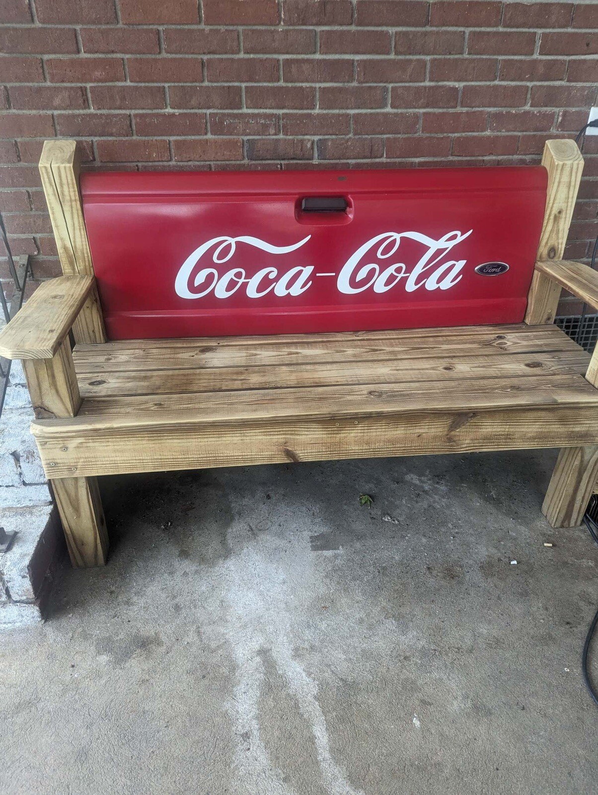 coca cola park bench