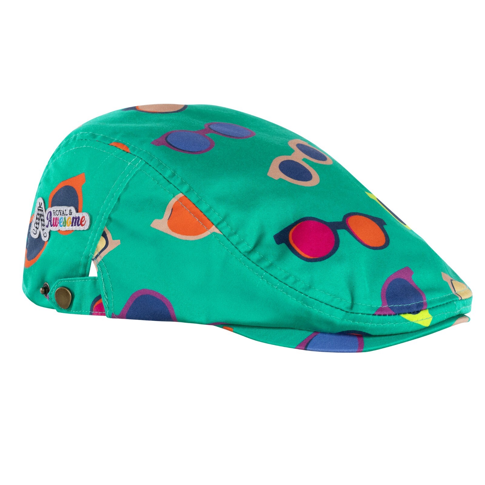 Royal and Awesome Golf Hat Men`s Women`s Blue Specs-tacular Flat Cap Adjustable