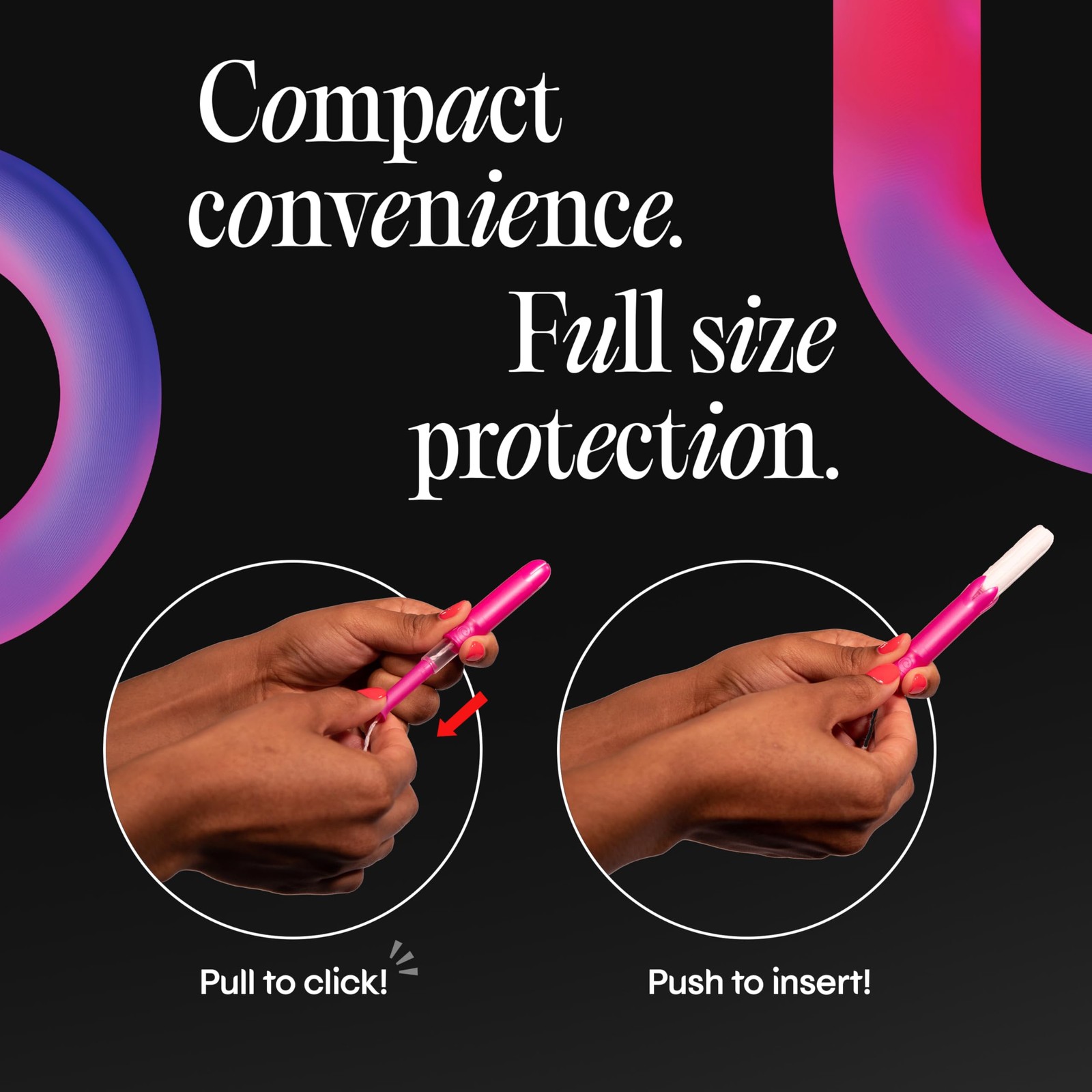 U by Kotex Tampons, Click Compact, Super Plus Absorbency, Unscented, 45 Count