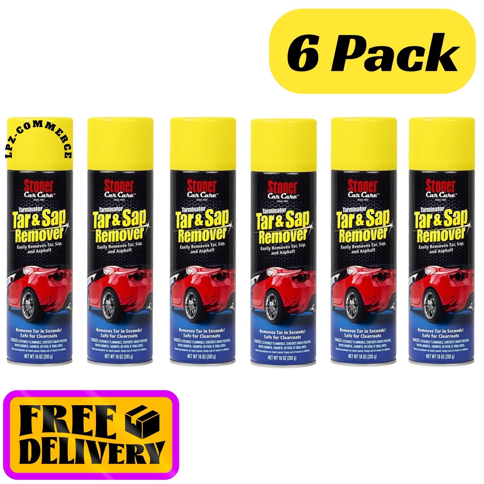 TARMINATOR Tar & Sap Remover Auto Paint Safe Quick Action 16 oz (6-Pack)