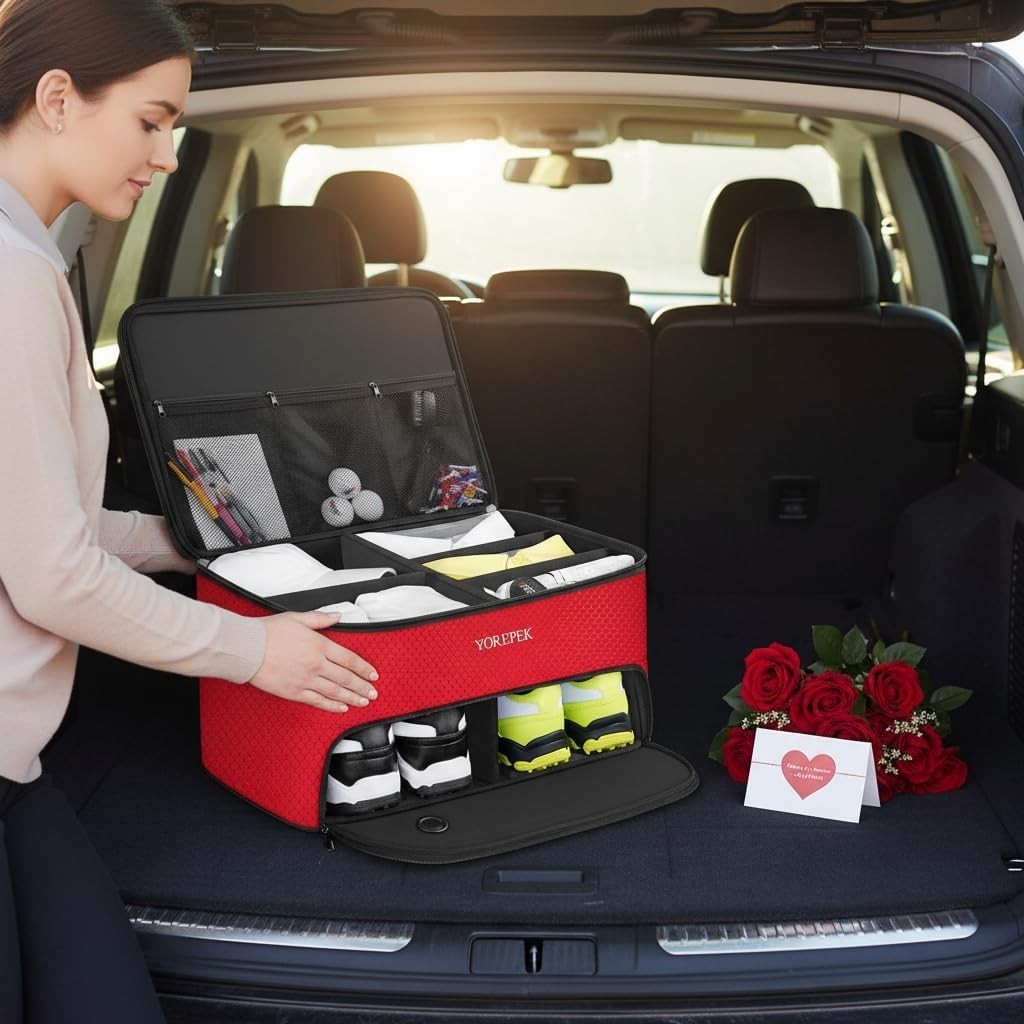 Adjustable Golf Trunk Organizer - Ideal Gifts for Golfers, Space-saving Design