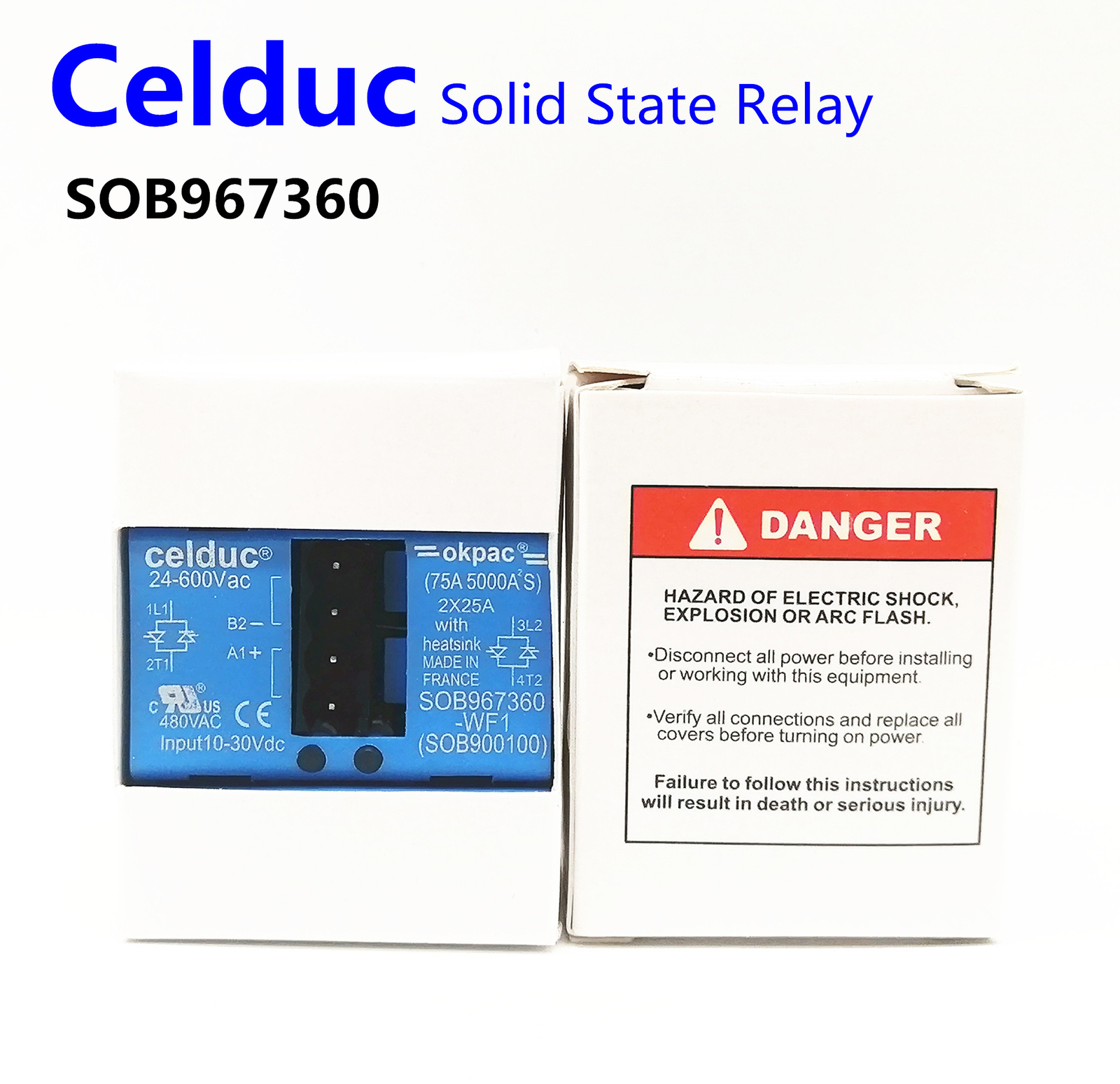 Celduc Solid State Relay SOB967360 -WF1(SOB900100) 2*25A