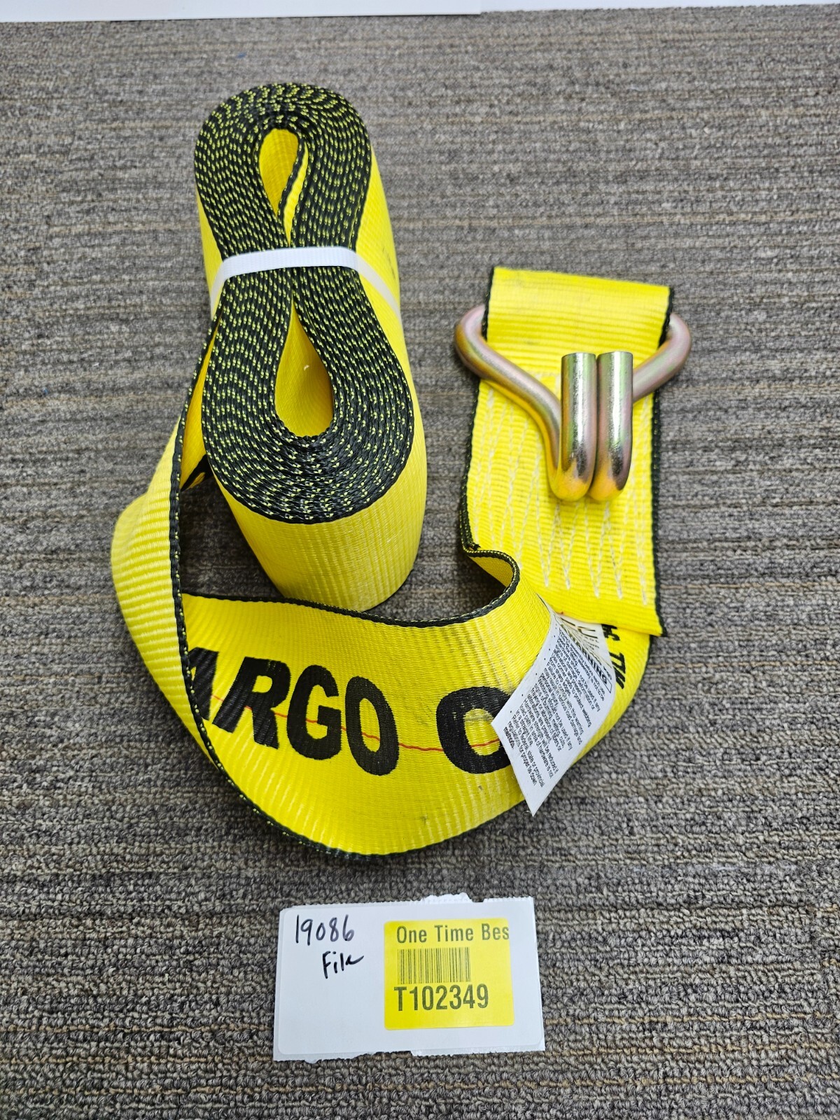 USCC US Cargo Control Strap J Hook Break Strength 16,200lbs WLL 5,400 lbs