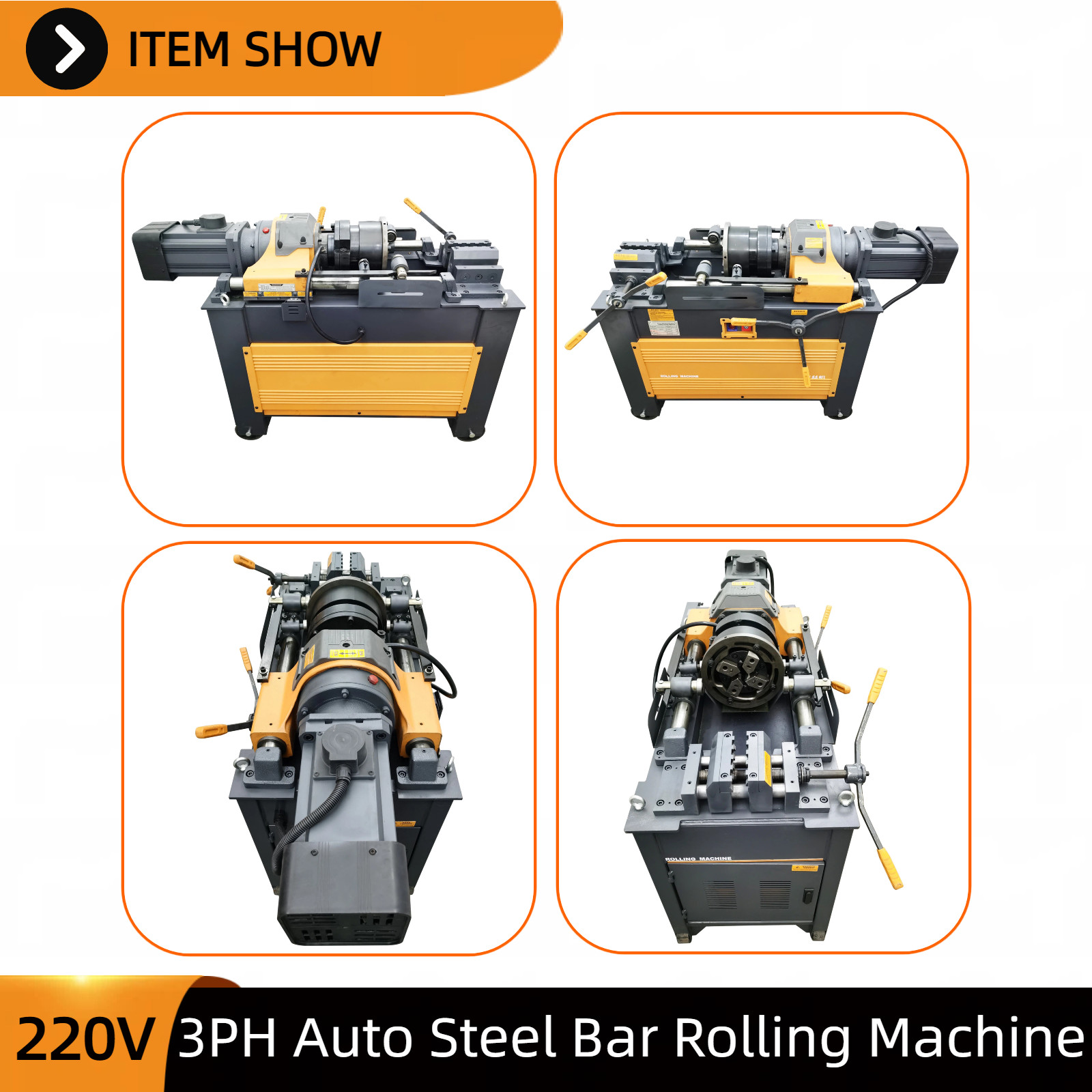 220V 3PH Automatic Rebar Thread Rolling Machine Rebar Peeling & Threading Tool