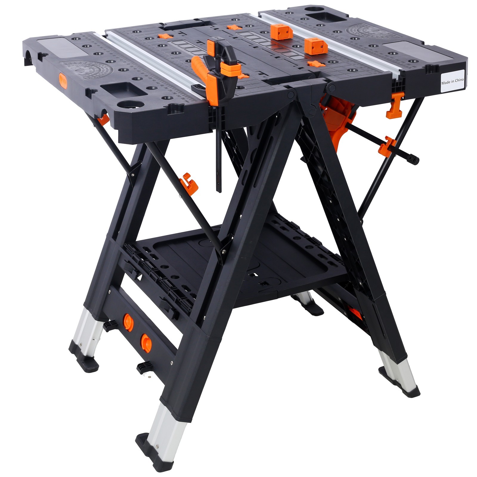 Portable Folding Work Table, 2-in-1 as Sawhorse & Workbench