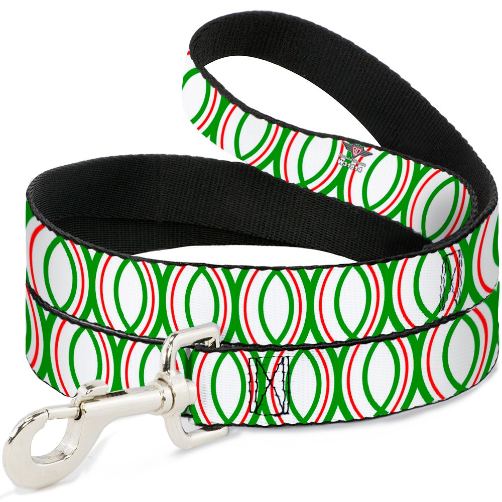 Dog Leash Rings White/Green/Red NARROW 0.5"