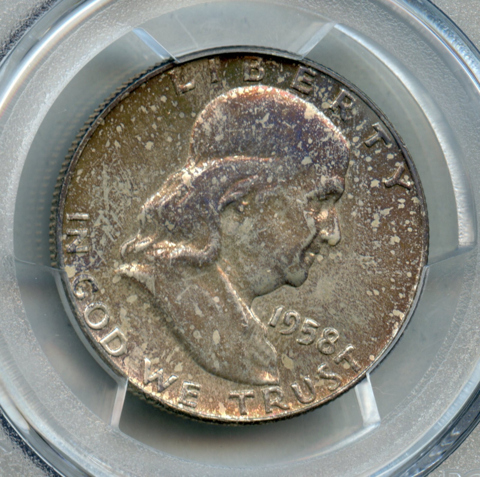 1958 D Franklin Silver Half Dollar PCGS MS 66 FBL