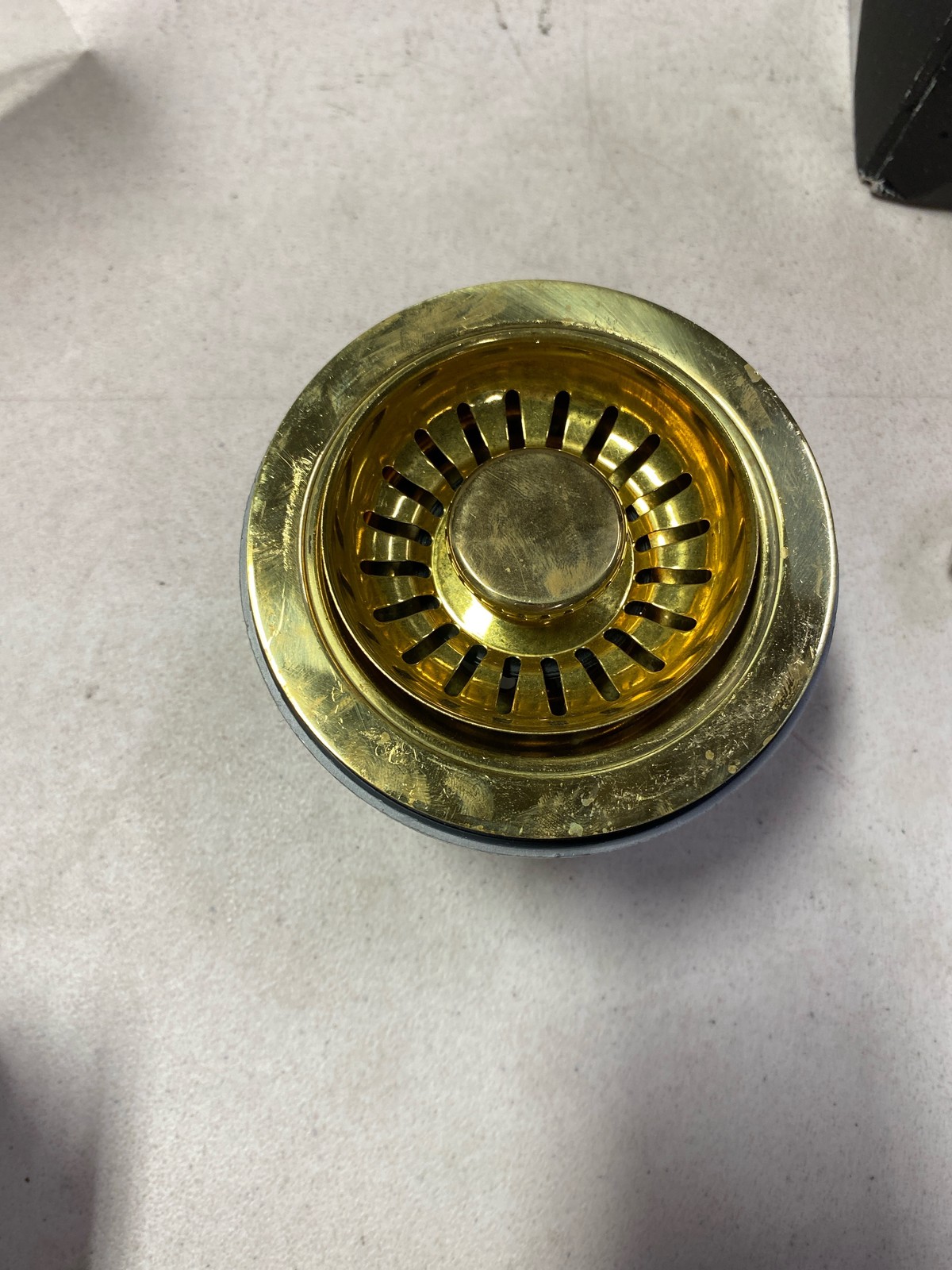 Rohl 738ULB 3.5" Basket Strainer - Less Remote Pop-Up - Unlacquered Brass