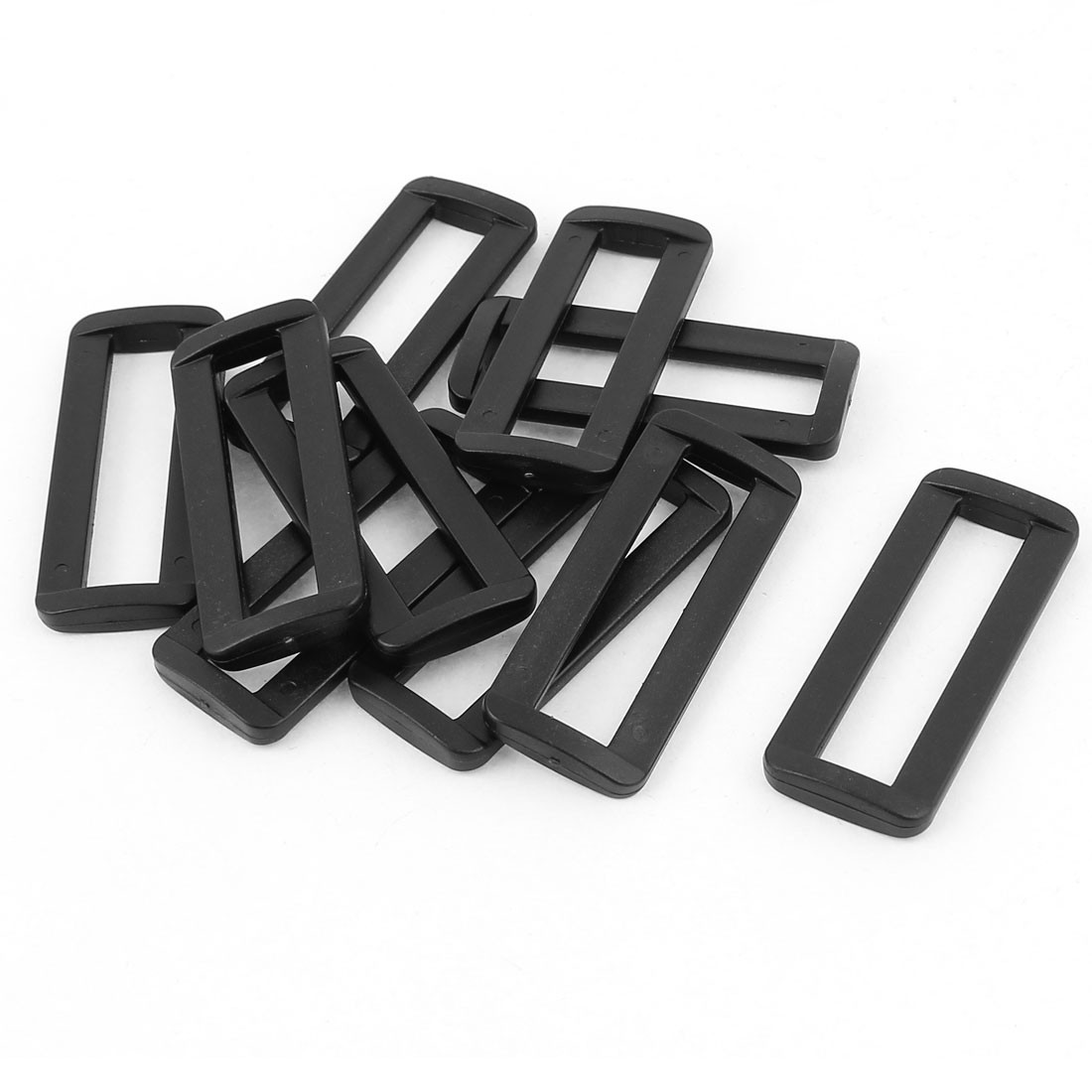 10Pcs Black Plastic Bag Bar Slides Buckles for 50mm Webbing Strap