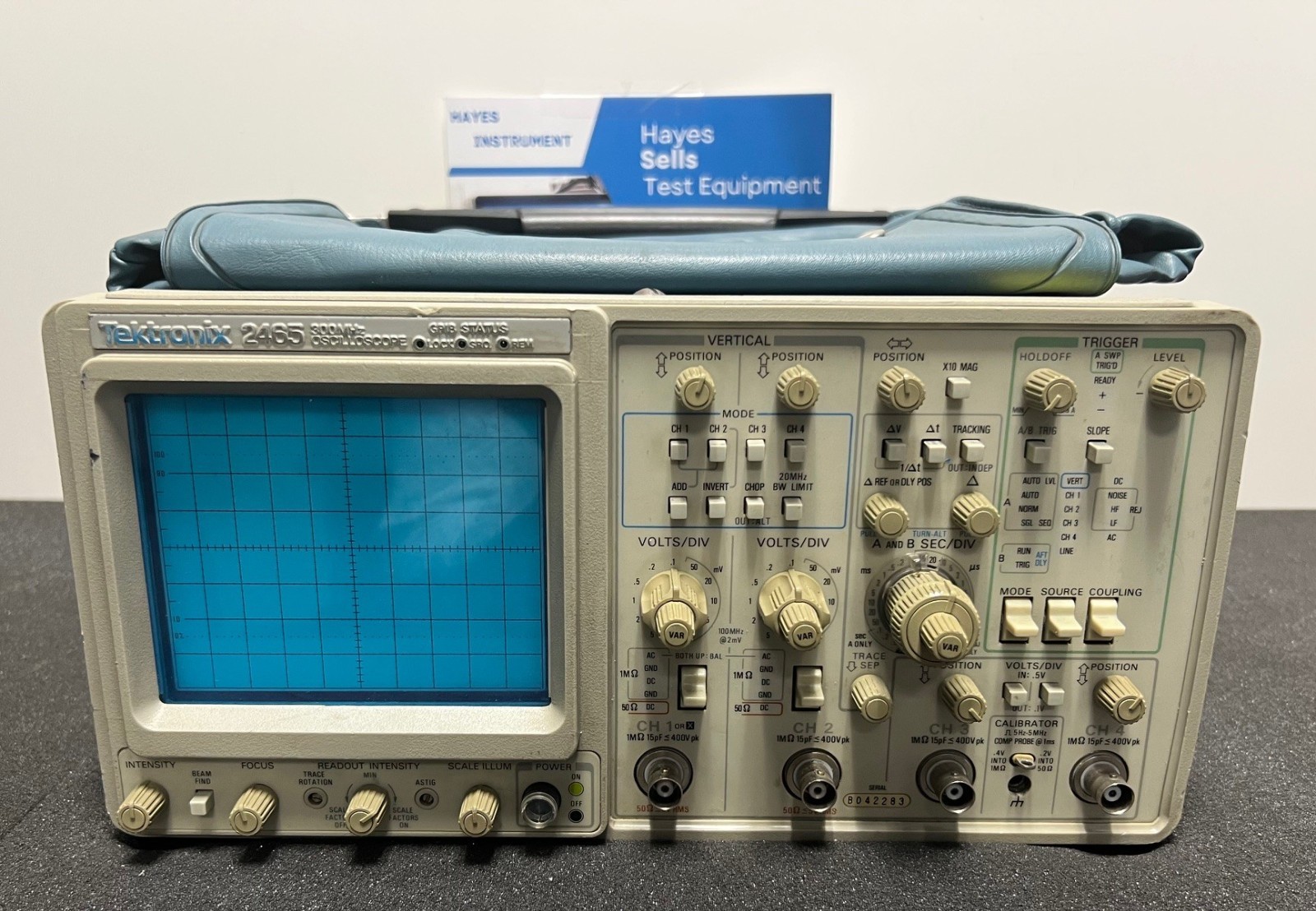 TEKTRONIX 2465 4 CHANNEL, 300MHz ANALOG OSCILLOSCOPE, CALIBRATED TIL 12/2026!!