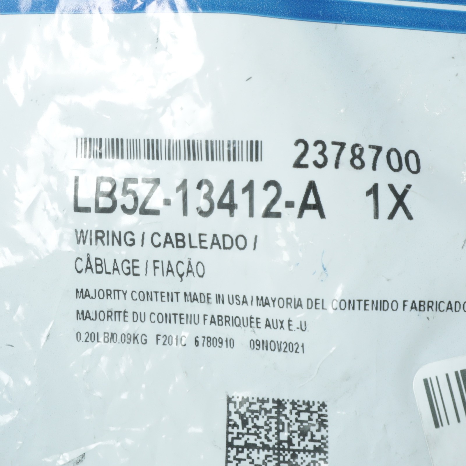 Genuine Ford Socket & Wire LB5Z-13412-A