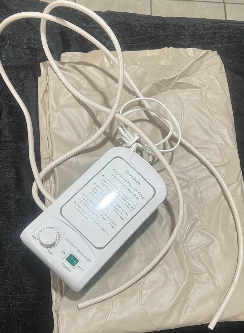 Marsdirw Alternating Pressure Pump System Air Mattress with Pad for Comfort