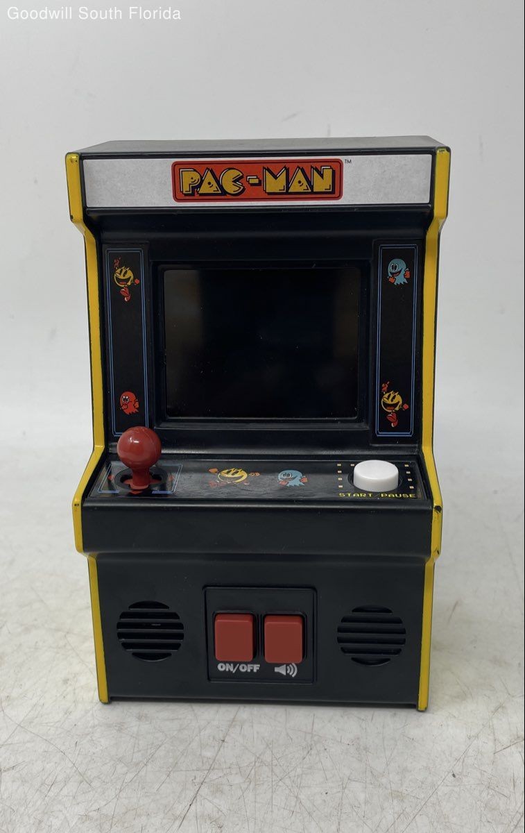 Bandai NAMCO Pac-Man Yellow Black Mini Portable Arcade Machine Not Tested