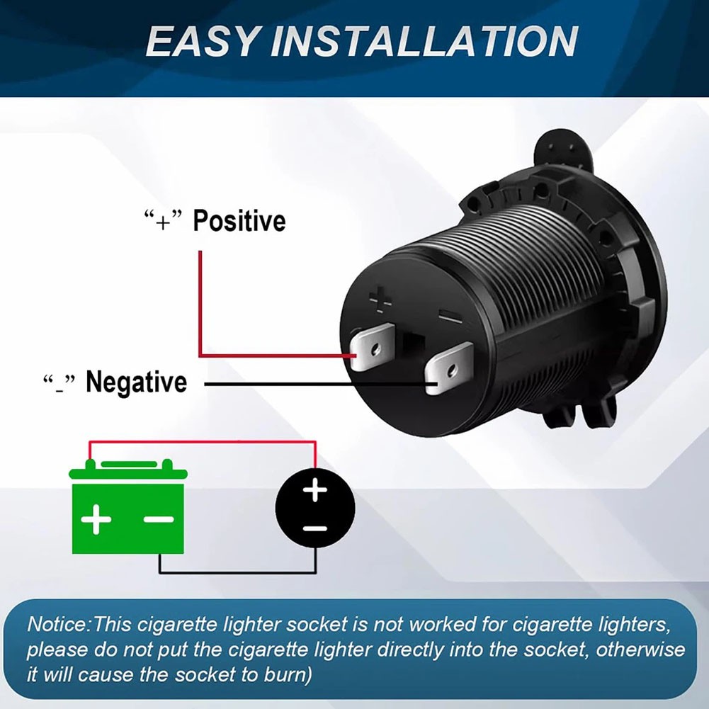 Universal Cigarette Lighter Socket Car Splitter Power Socket Charger Tent Base