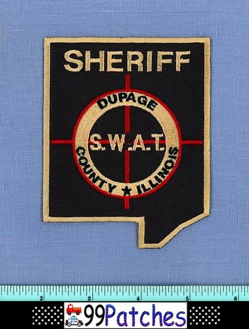 DUPAGE COUNTY SHERIFF * SWAT ILLINOIS Police Patch CO SHAPE SCOPE CROSSHAIRS 3G